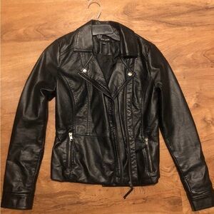New Look Classic Black Leather Jacket